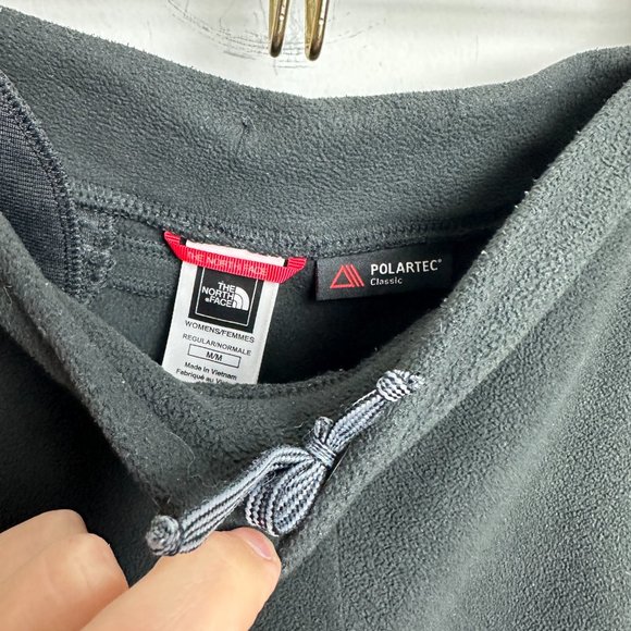 North Face Black Fleece Straight Leg Sweatpants Sz M - Picture 3 of 9